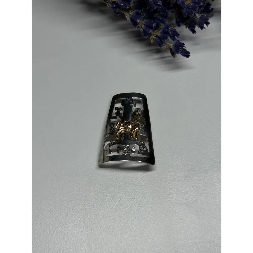 925 Sterling Silver Brooch Length 34 Mm